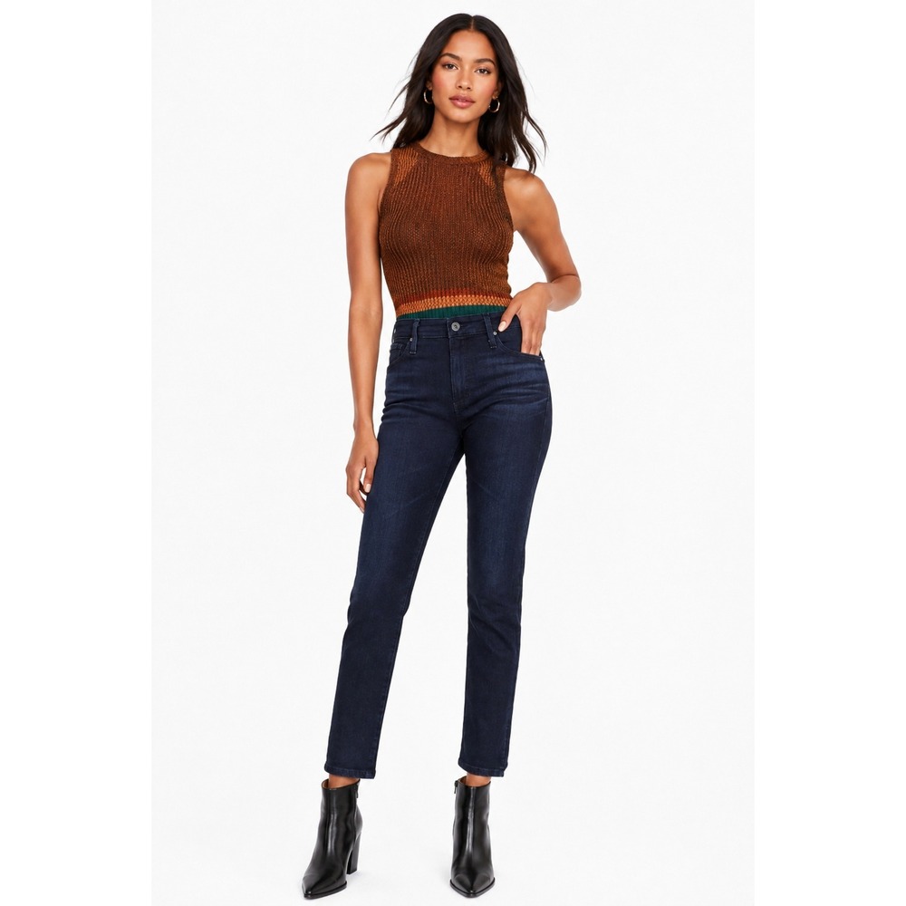 AG Adriano Goldschmied High-Rise Stevie Ankle Jeans Indigo 30R Anthropologie NWT